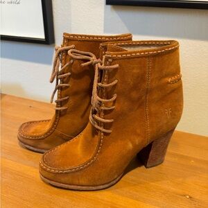 FRYE Women's 9.5 Parker Moccasin Short Boots Leather Booties Shoes